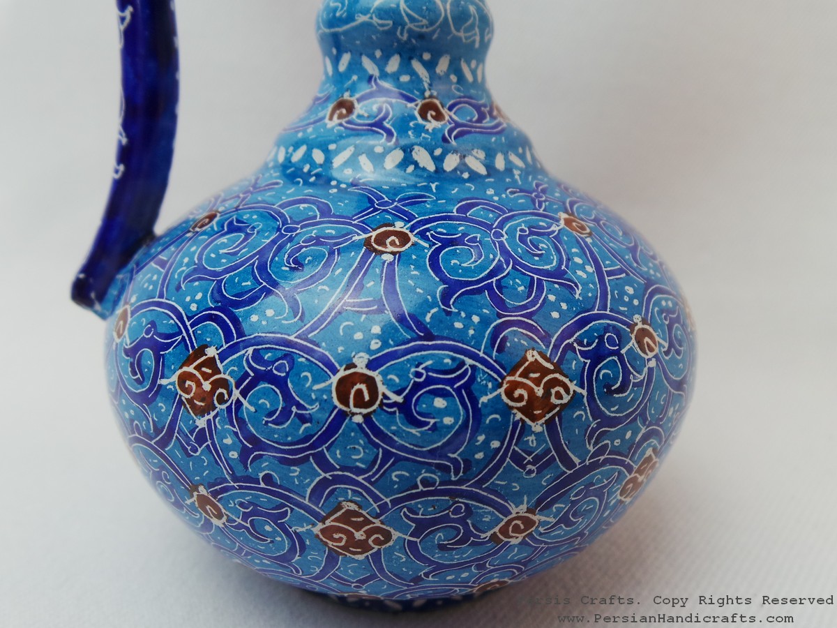 Small Cruet Saucer Enamel (Minakari) on Copper HE3021 Persiada